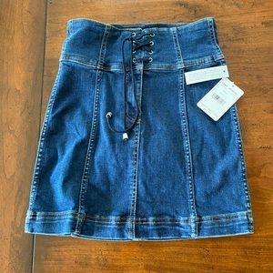 Free People denim skirt